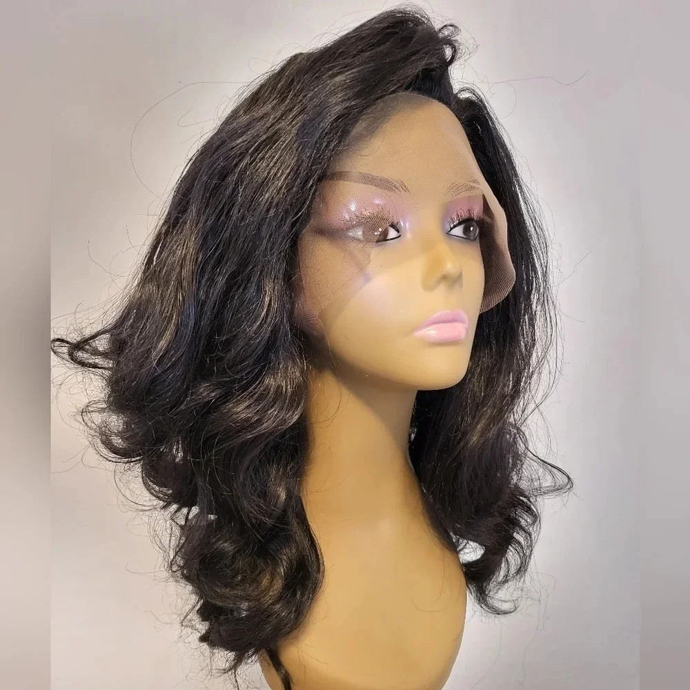 Fashion Shoulder Length Wig - Black